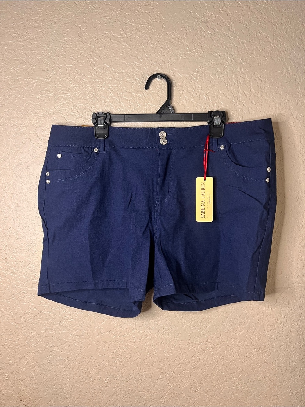 NWT Sabrina Lauren Shorts 20W Navy Women's Casual